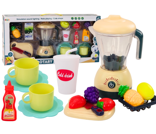 Electric Blender Set, Fruits for Slicing, Lights, and Sounds