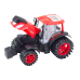 Large Farm Tractor With Trailer And Hay Bales Red Drive