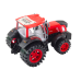 Large Farm Tractor With Trailer And Hay Bales Red Drive