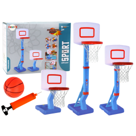 Basketball Basket Adjustable Ball Pump 138cm Blue