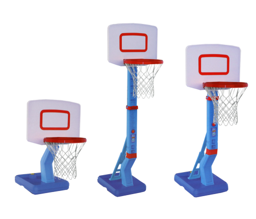 Basketball Basket Adjustable Ball Pump 138cm Blue