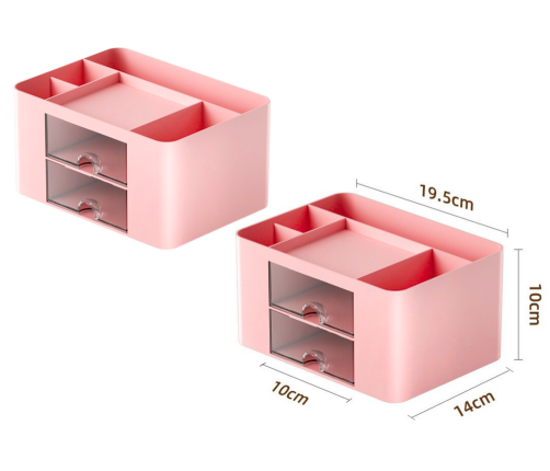 Desk Storage Organizer Drawers Pink