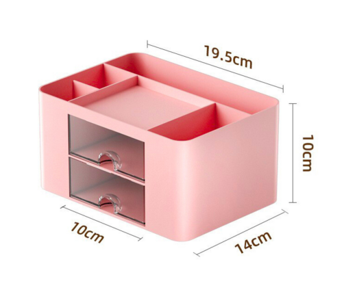 Desk Storage Organizer Drawers Pink