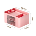 Desk Storage Organizer Drawers Pink