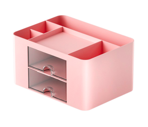 Desk Storage Organizer Drawers Pink