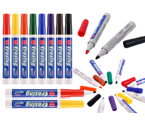 Set of 8 Colored Whiteboard Markers