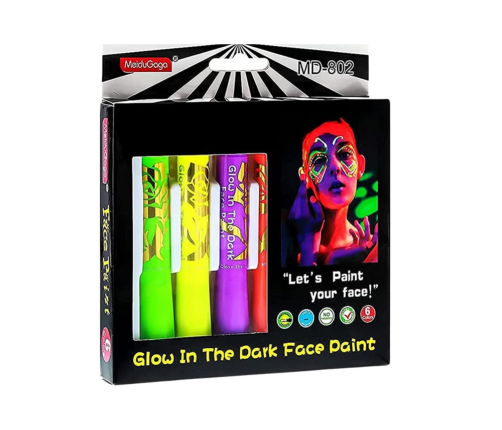 Neon Face Painting Set 6 pcs