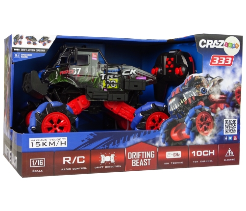 Remote Controlled 1:16 Blue 2.4G 360 Degree Terrain Drift Car