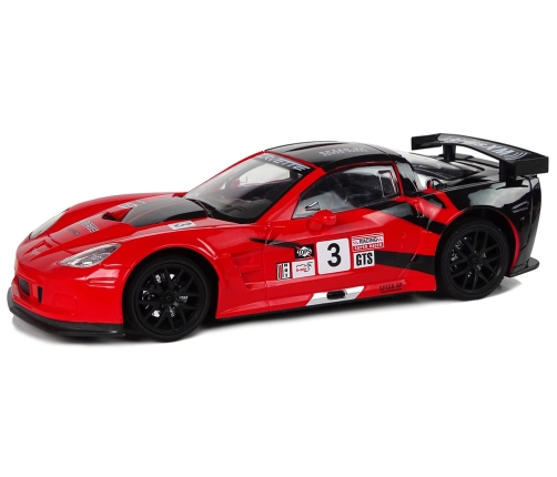 Racing Sports Car R/C 1:18 Corvette C6.R Red 2.4 G Lights