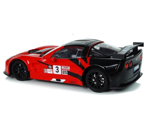 Racing Sports Car R/C 1:18 Corvette C6.R Red 2.4 G Lights