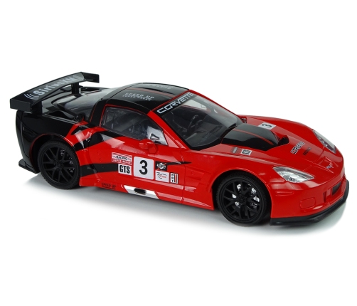 Racing Sports Car R/C 1:18 Corvette C6.R Red 2.4 G Lights