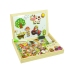 Wooden 2-in-1 Chalkboard Magnetic Puzzle Animal Farm Set