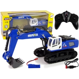 Caterpillar Excavator Pilot R/C Remote Controlled Metal Parts Blue