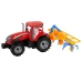 Red Tractor with Rake Friction Drive