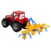 Red Tractor with Rake Friction Drive