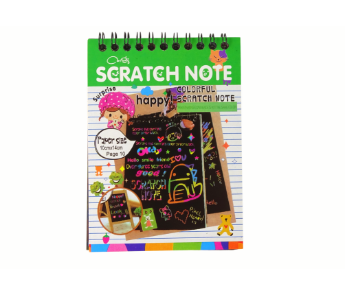 Scratchboard Notes For Kids Green