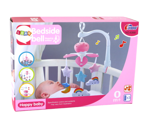 Baby Bed Carousel Sky Sound Pink