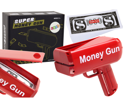 Money Gun Shooting Red Launcher Money Gun Banknotes