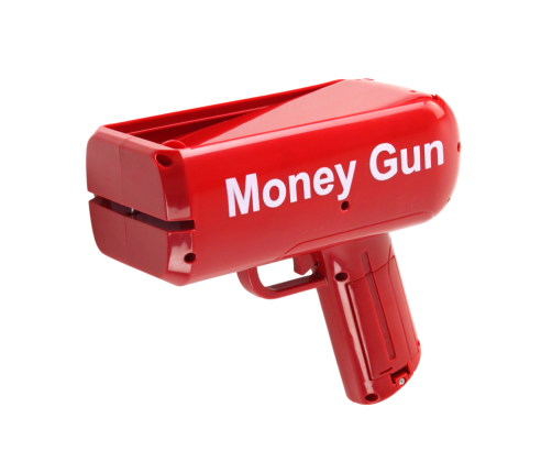 Money Gun Shooting Red Launcher Money Gun Banknotes