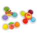 Sensory Toy Spinners Bee Sun Carrot Suction Cups