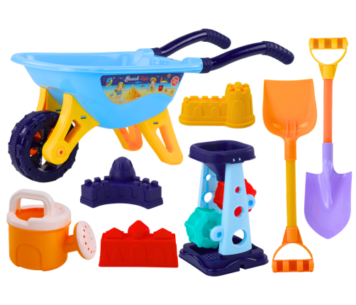 Sand Toy Set, Toczka, Grinder, Paddles, Watering Can, Blue