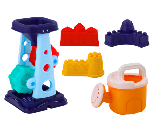 Sand Toy Set, Toczka, Grinder, Paddles, Watering Can, Blue