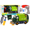 Cartoon Garbage Truck Turning Movable DIY Green