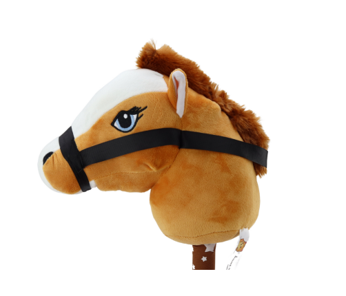 Plush Horse Head On A Stick Hobby Horse Brown Shorthair Horse sounds