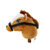 Plush Horse Head On A Stick Hobby Horse Brown Shorthair Horse sounds