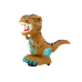 Dinosaur Dancing Obstacle Sensor Lights Sounds Yellow