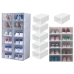 Transparent Shoe Cabinet Organizer Boxes 10 Pcs