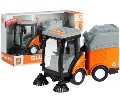 Garbage Truck Sweeper With Moving Elements