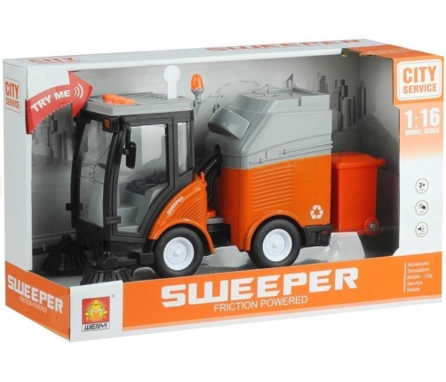 Garbage Truck Sweeper With Moving Elements