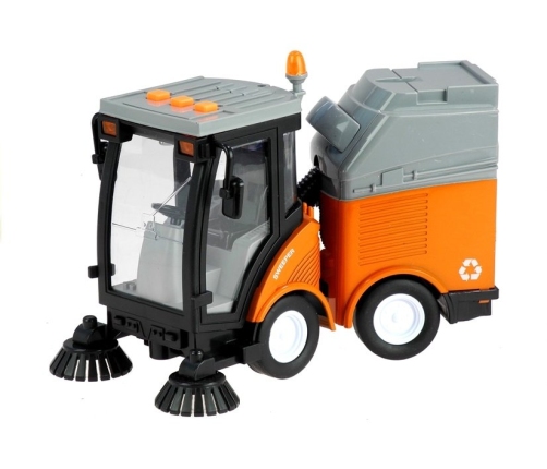 Garbage Truck Sweeper With Moving Elements