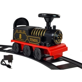 Pusher Train Locomotive Tracks on Batteries 6 meters