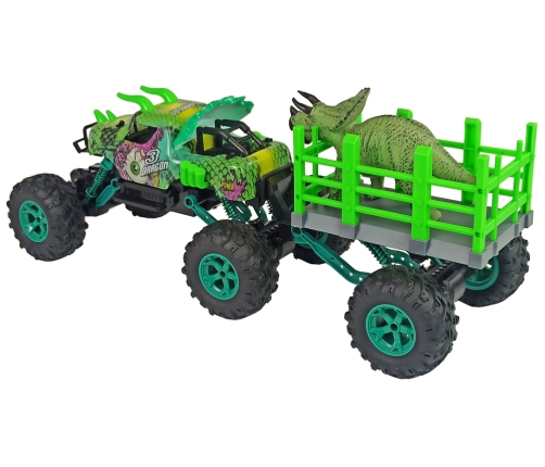 Green Dinosaur Terrain Trailer 1:14 2.4G