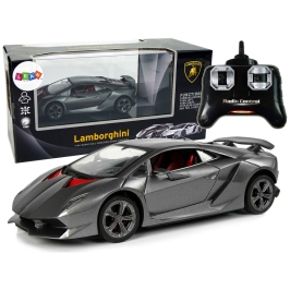 Sports Car R/C  1:24 Lamborghini Silver 2.4 G Lights