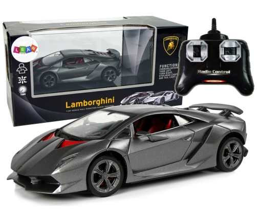 Sports Car R/C  1:24 Lamborghini Silver 2.4 G Lights