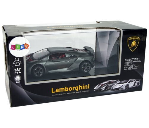 Sports Car R/C  1:24 Lamborghini Silver 2.4 G Lights