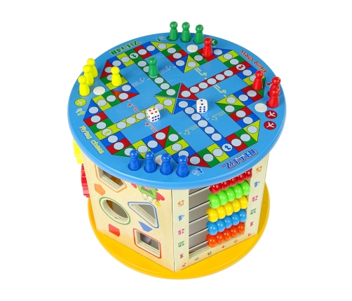 Educational Wooden Cube Sorter Maze Abacus Game Ludo Pawns