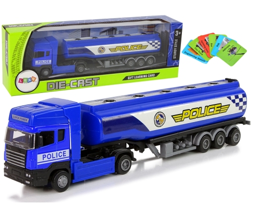 Blue Police Tank Truck 30 cm Long