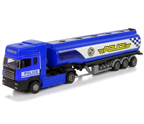 Blue Police Tank Truck 30 cm Long