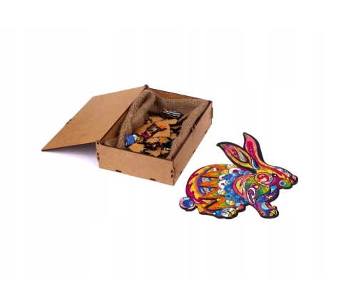 Wooden Puzzle EKO 60 Fluffy Rabbit A4 PuzA4-01744