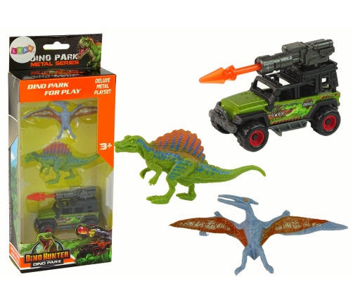 Dinosaurs Figures Car With Rocket Set