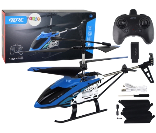 Aluminum RC Helicopter 2.4G Blue 15 Minutes Flight