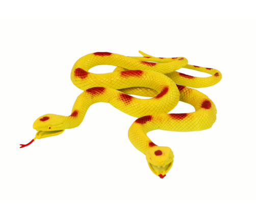 Artificial Rubber Snake Yellow with Red Patches Structural