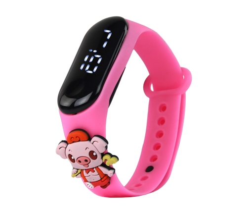 Pink Piggy Touch Screen Watch with Adjustable Band