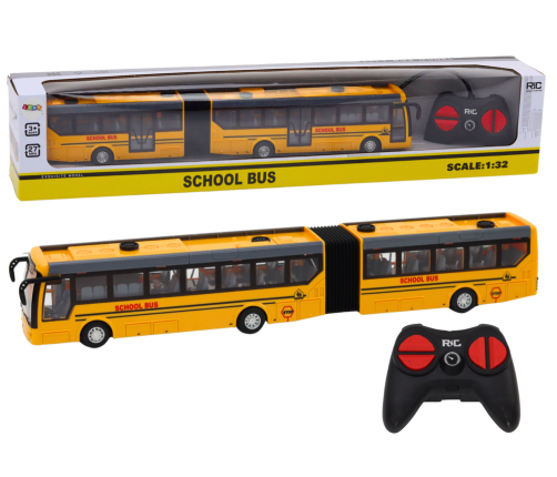 Remote Control Articulated RC School Bus 1:32 Yellow