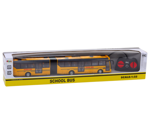 Remote Control Articulated RC School Bus 1:32 Yellow