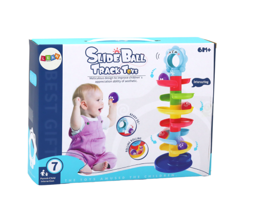 Slide Ball Run Colorful Spiral Tower